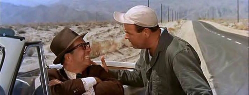 Vasakul Phil Silvers (11.05.1911–1.11.1985) Otto Meyeri osas. Mööblivedaja Pike üritab teda veenda, et koos sõita Beach State Parki ja kõigist teistest ette jõuda.